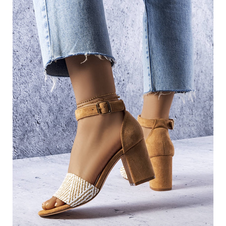 BM Béžové blokové sandály od Patience béžový 1 BM Béžové blokové sandály od Patience béžový 1