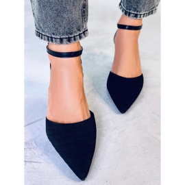 Seastar Lodičky na podpatku s páskem Rossi Black černá 2 Seastar Lodičky na podpatku s páskem Rossi Black černá 2