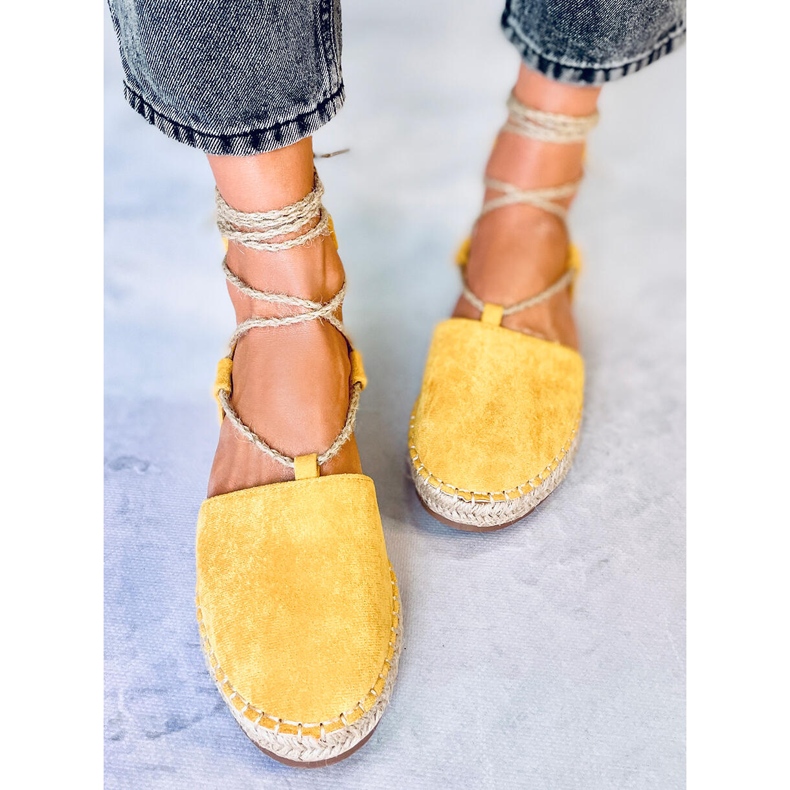 BM Espo Yellow kotníkové espadrilky žluť 2