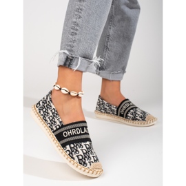 Dámské černé espadrilky Shelovet se vzorem černá 1