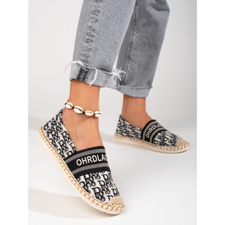 Dámské černé espadrilky Shelovet se vzorem černý 1