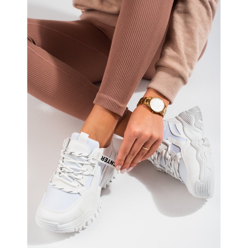 Seastar Bílé dámské tenisky Shelovet se silnou podrážkou bílý 1