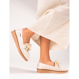 Dámské boty Shelovet béžové s krystaly béžový 2