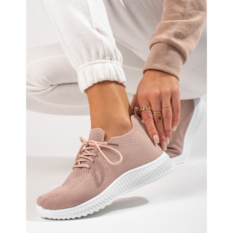 Sportovní pudrová textilní obuv Shelovet růžový 1