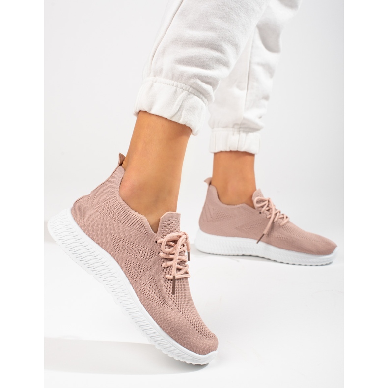 Sportovní pudrová textilní obuv Shelovet růžový 2