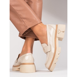 Seastar Dámské lakované mokasíny Shelovet béžové béžový 2