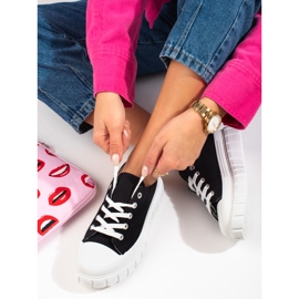 Dámské černé tenisky Shelovet na platformě černá 1