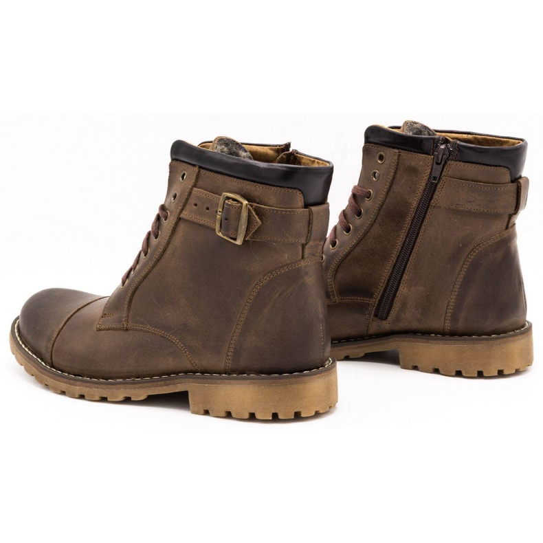 Olivier Pánské kožené izolované boty 910MP hnědá hnědý 4