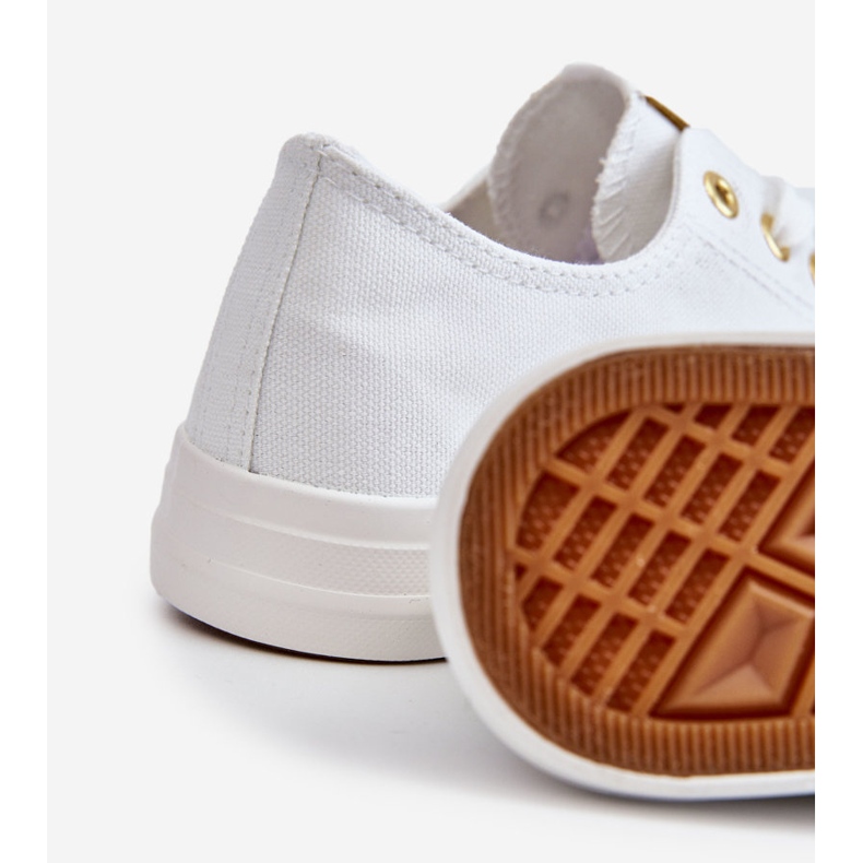 News Dámské klasické tenisky bílé a zlaté Ecoma bílý 2