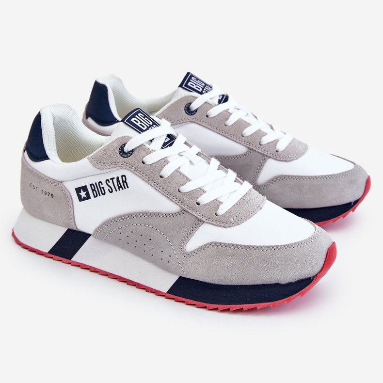 Pánská sportovní obuv Memory Foam System Big Star LL174160 bílo-šedá bílý 1