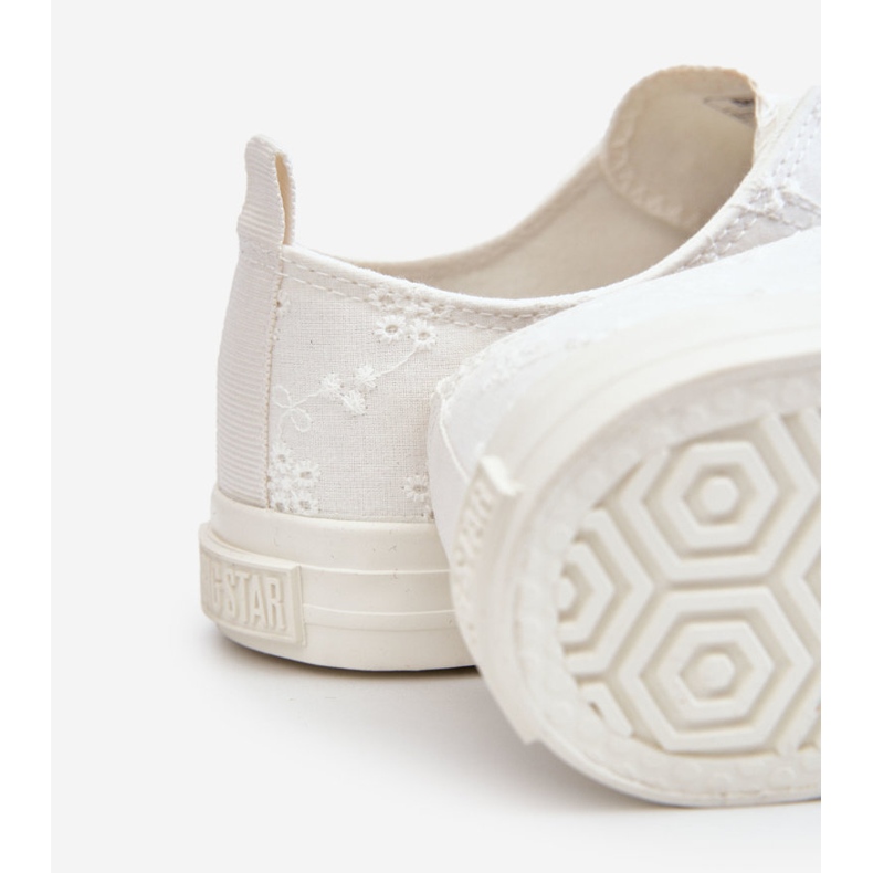 Dámské vyšívané tenisky Big Star LL274223 Bílé bílý 1