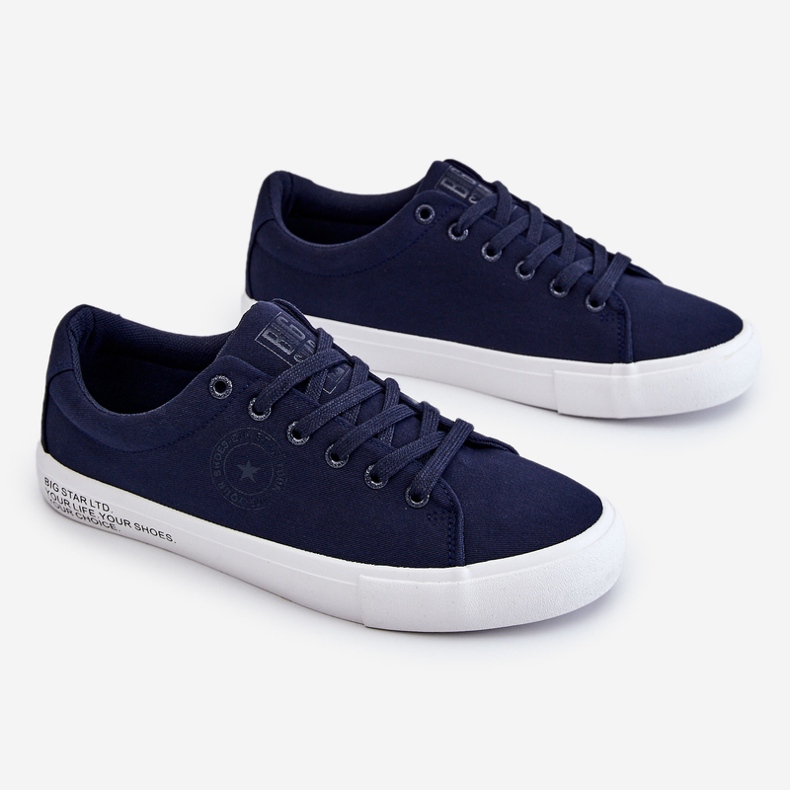 Pánské nízké textilní tenisky Big Star LL174076 Navy Blue vícebarevný 1