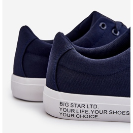 Pánské nízké textilní tenisky Big Star LL174076 Navy Blue vícebarevný 2