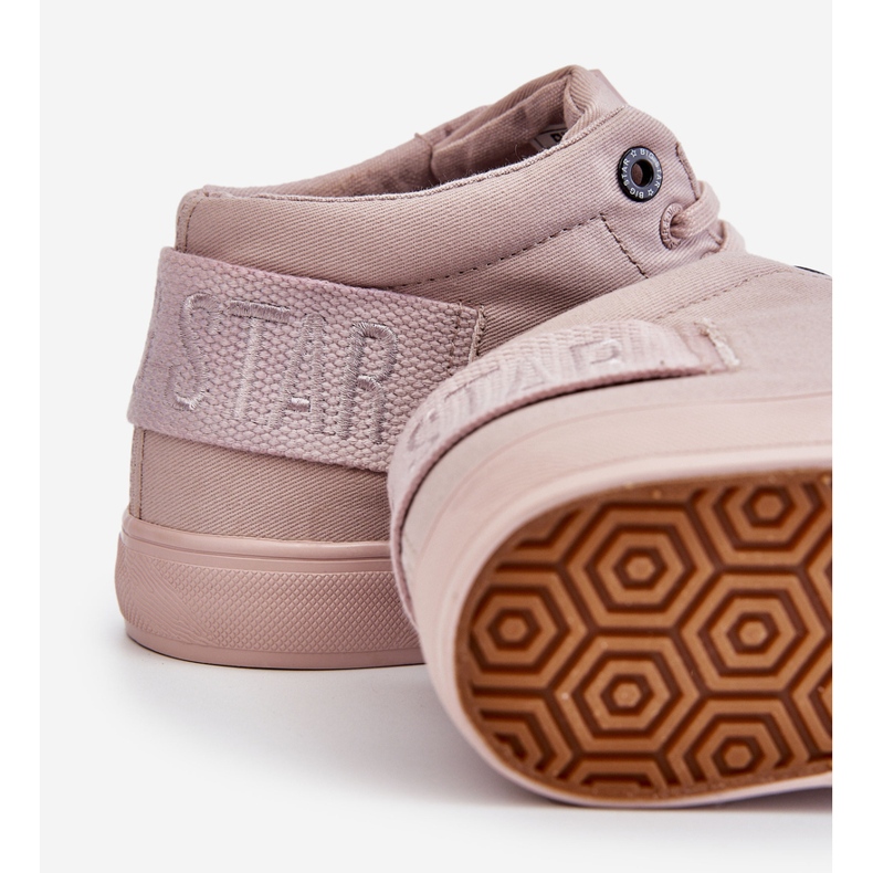 Dámské klasické vysoké tenisky Big Star LL274004 Nude růžový 1