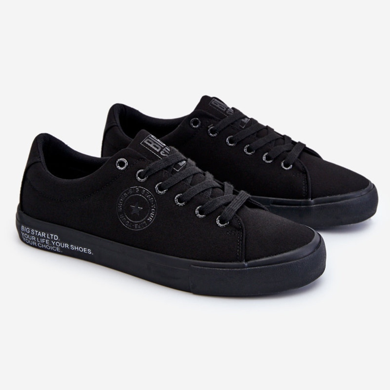 Pánské nízké textilní tenisky Big Star LL174078 Black černý 1