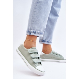 Klasické látkové tenisky na suchý zip Big Star LL274A202 Zelené zelená 2