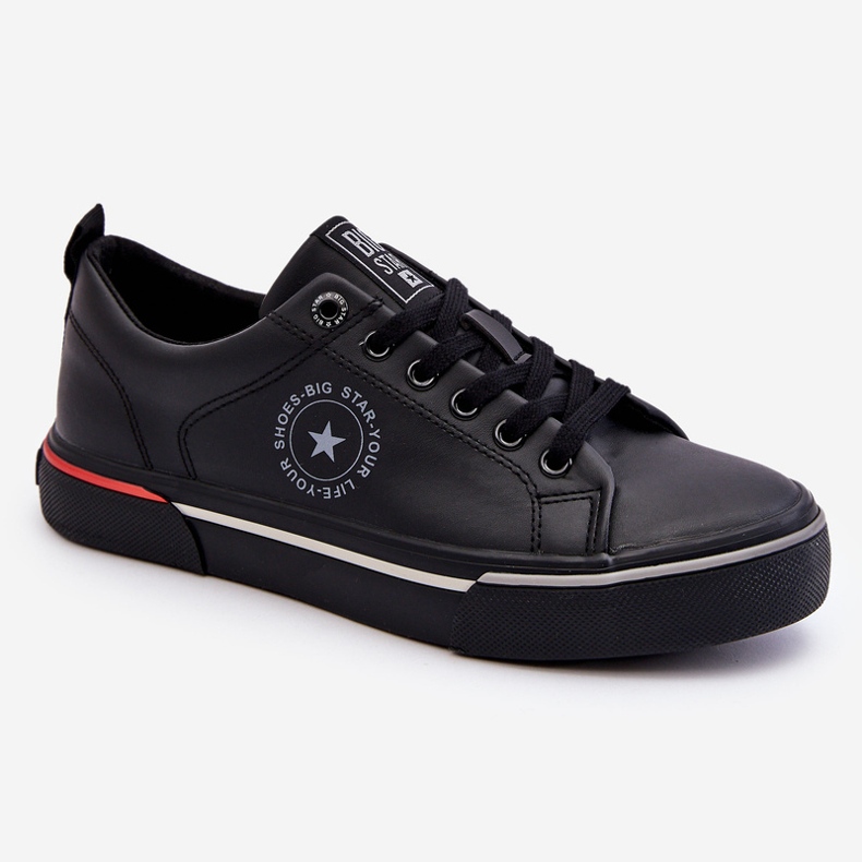 Pánské kožené tenisky Big Star LL174210 Black černý 1