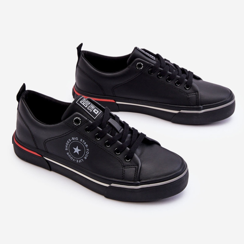 Pánské kožené tenisky Big Star LL174210 Black černý 2