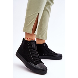 Dámské vysoké tenisky Big Star Fabric LL274444 Černé černá 2