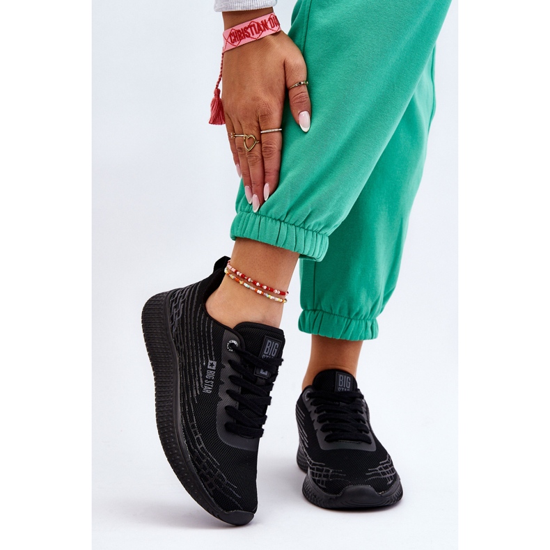 Dámská síťovaná sportovní obuv Memory Foam System Big Star LL274662 Černá 1 Dámská síťovaná sportovní obuv Memory Foam System Big Star LL274662 Černá 1