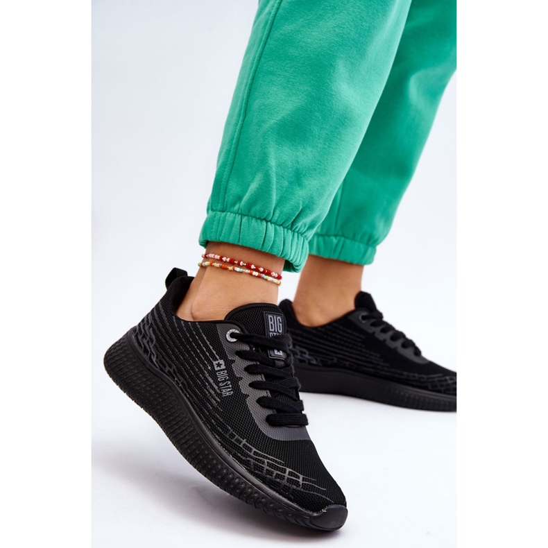 Dámská síťovaná sportovní obuv Memory Foam System Big Star LL274662 Černá 2 Dámská síťovaná sportovní obuv Memory Foam System Big Star LL274662 Černá 2