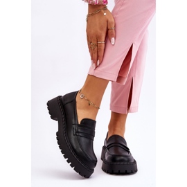 Dámské mokasíny kožené boty Big Star LL274458 Černá 1