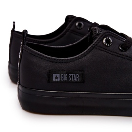 Pánské nízké kožené tenisky Big Star KK174009 Black černý 1