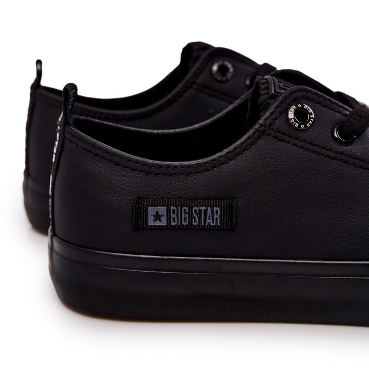 Pánské nízké kožené tenisky Big Star KK174009 Black černý 1