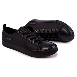 Pánské nízké kožené tenisky Big Star KK174009 Black černý 2