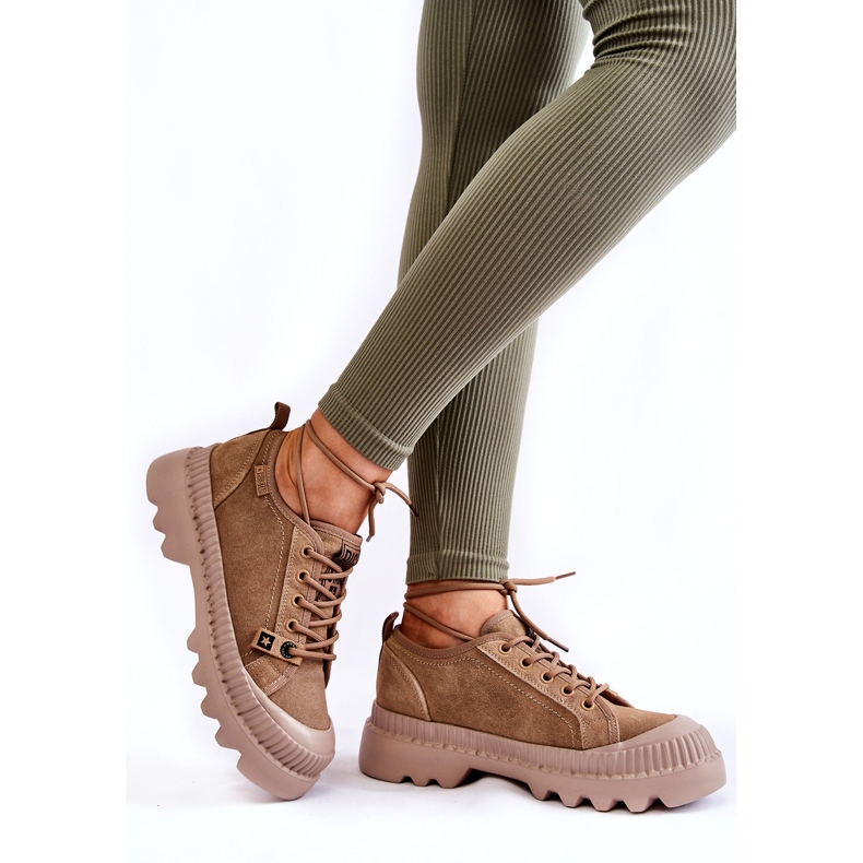 Semišové sportovní boty Big Star KK274511 Béžová béžový 1