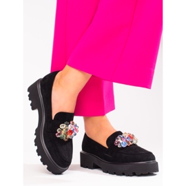 Dámské boty Vinceza černé s krystaly černá 2