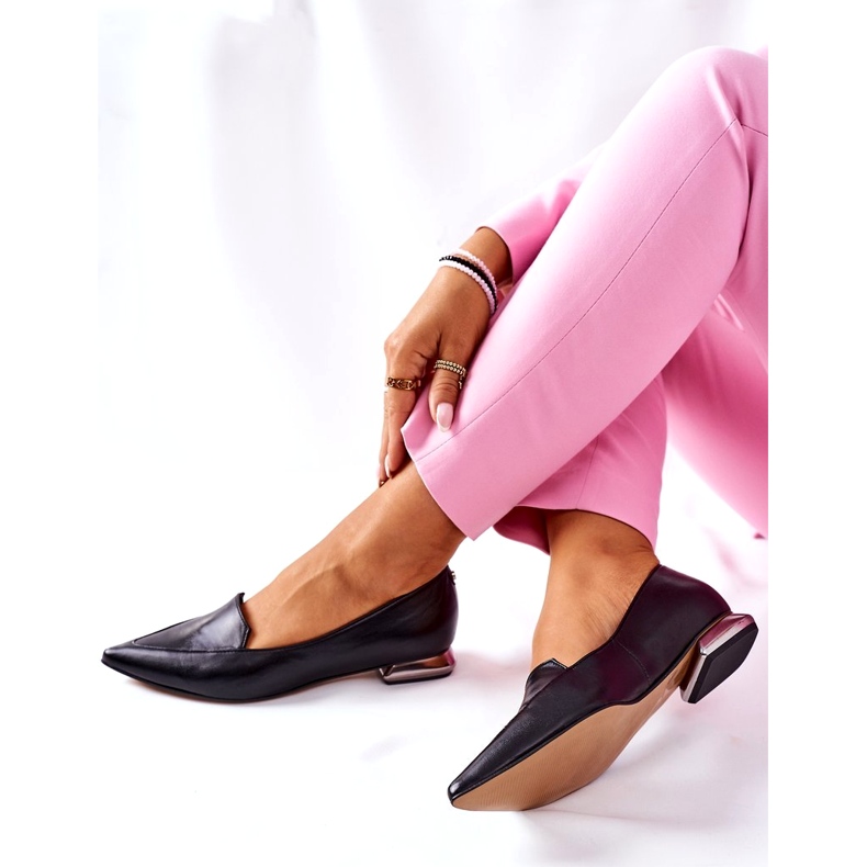 Dámské brogues Laura Messi Black 2074 černá 4