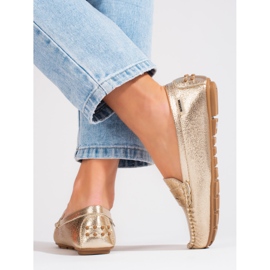 Goodin Pohodlné dámské zlaté mokasíny Shelovet zlatý 2