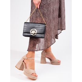 Béžové semišové sandály Vinceza béžový 2