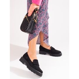 Dámské černé semišové boty Vinceza černá 2