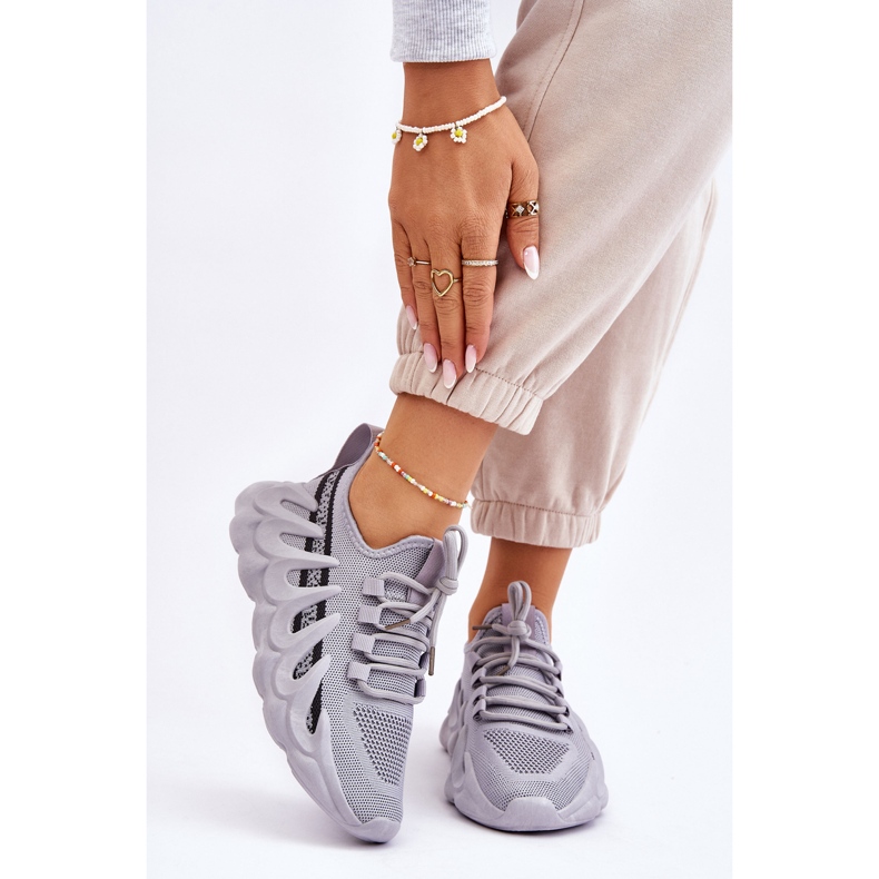 PG1 Dámské módní ponožkové tenisky Daxo šedé šedá 1 PG1 Dámské módní ponožkové tenisky Daxo šedé šedá 1