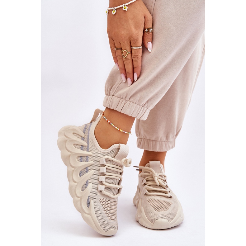 PG1 Dámské módní ponožkové tenisky Béžová Daxo béžový 1 PG1 Dámské módní ponožkové tenisky Béžová Daxo béžový 1