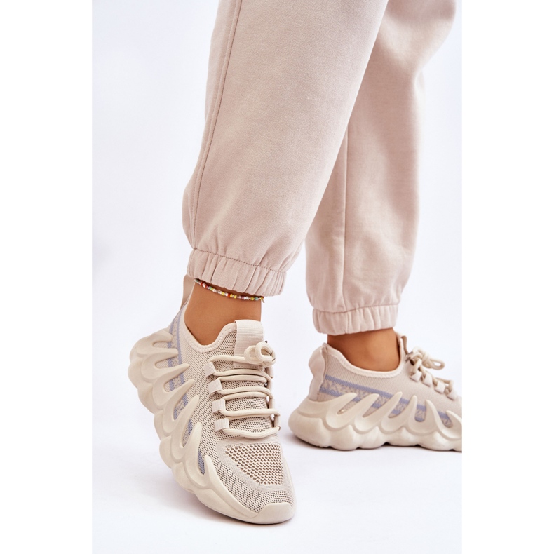 PG1 Dámské módní ponožkové tenisky Béžová Daxo béžový 2 PG1 Dámské módní ponožkové tenisky Béžová Daxo béžový 2