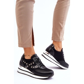 PG1 Black Adley studded trenéři černý 2