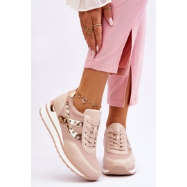 Nude Adley Studded Trenéři béžový 1