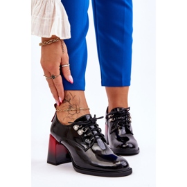 S.Barski Módní černé vysoké podpatky Darren černá 1