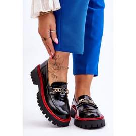 S.Barski Lakované mokasíny na platformě Black Ronin černá 1