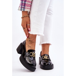 S.Barski Módní lodičky s masivními podpatky černá Imani černý 2