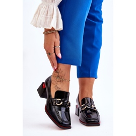 S.Barski Pohodlné lodičky na nízkém podpatku černé Valenti černá 1