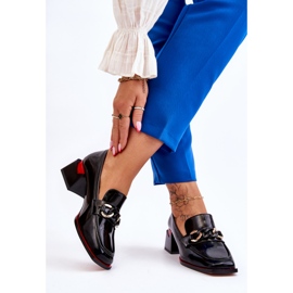 S.Barski Pohodlné lodičky na nízkém podpatku černé Valenti černá 2