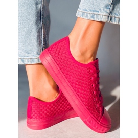 Pevné barevné tenisky Sears Red červené 2 Pevné barevné tenisky Sears Red červené 2