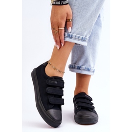 Klasické textilní tenisky se suchým zipem Big Star LL274A204 Black černý 1