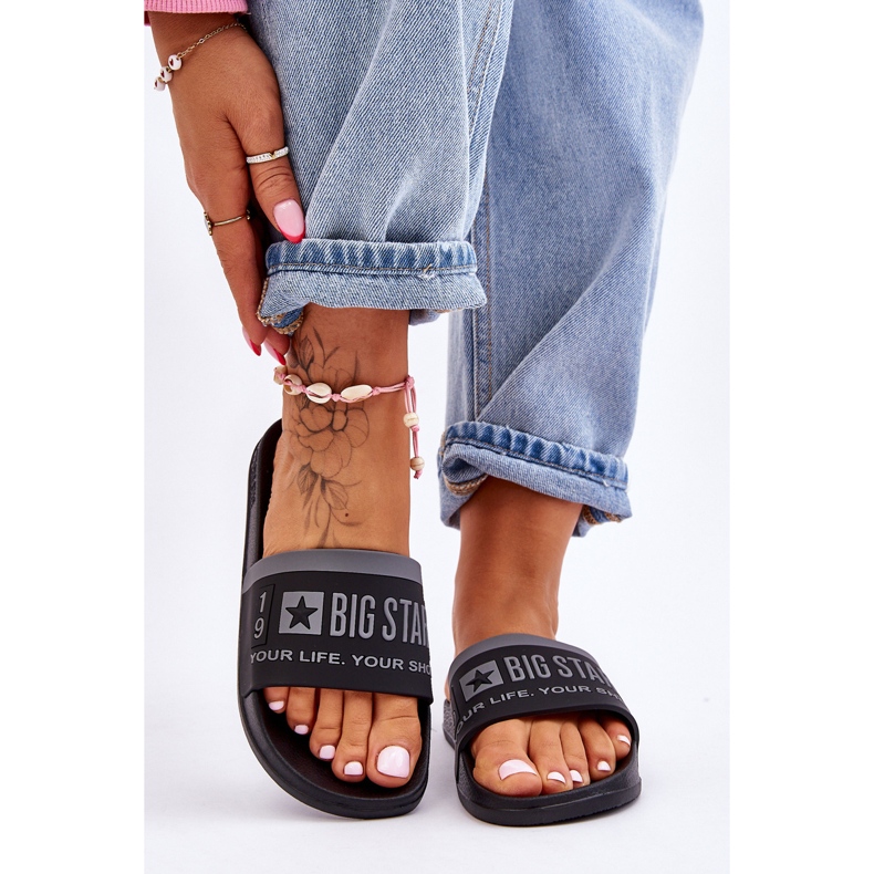 Dámské lehké pantofle Big Star LL274732 Černé černá 1