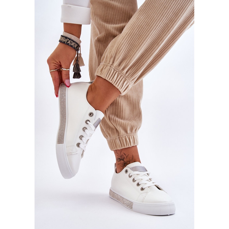 PS1 Dámské nízké tenisky s tryskami bílo-stříbrná Demira bílý 1