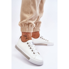 PS1 Dámské nízké tenisky s tryskami bílo-stříbrná Demira bílý 2